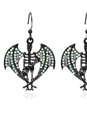 Halloween Bat Skull Hand Spooky Dangles Earrings