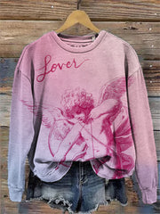 Lover Cupid Vintage Graphic Gradient Sweatshirt