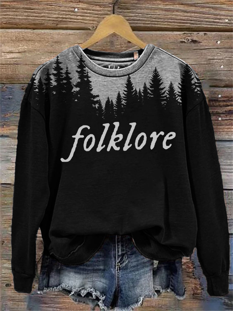 Folklore Forest Silhouette Washed Sweatshirt