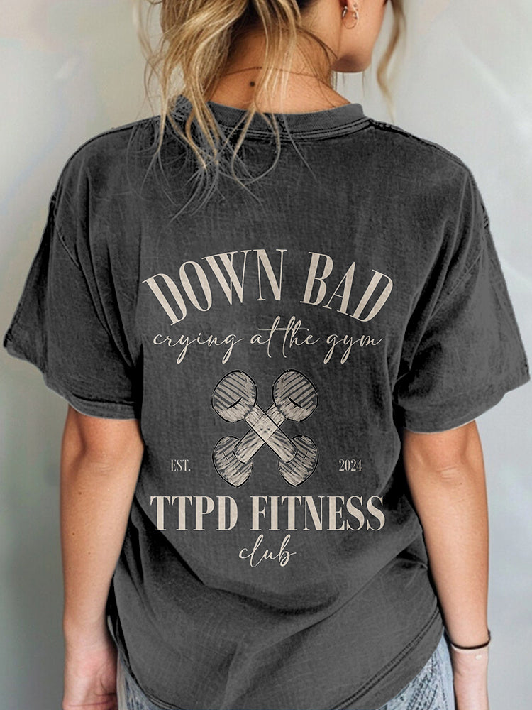 Crying at the Gym Fitness Club Washed Cozy T Shirt