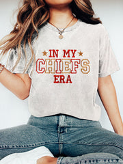 In My Chiefs Era Embroidery Washed Cotton T-Shirt