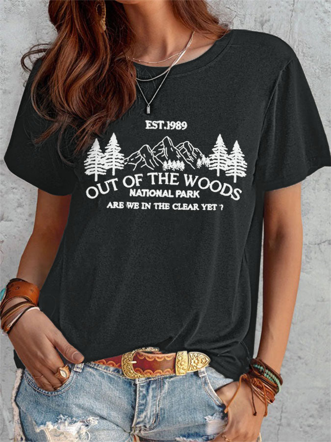 Out Of The Woods National Park Print T-shirt