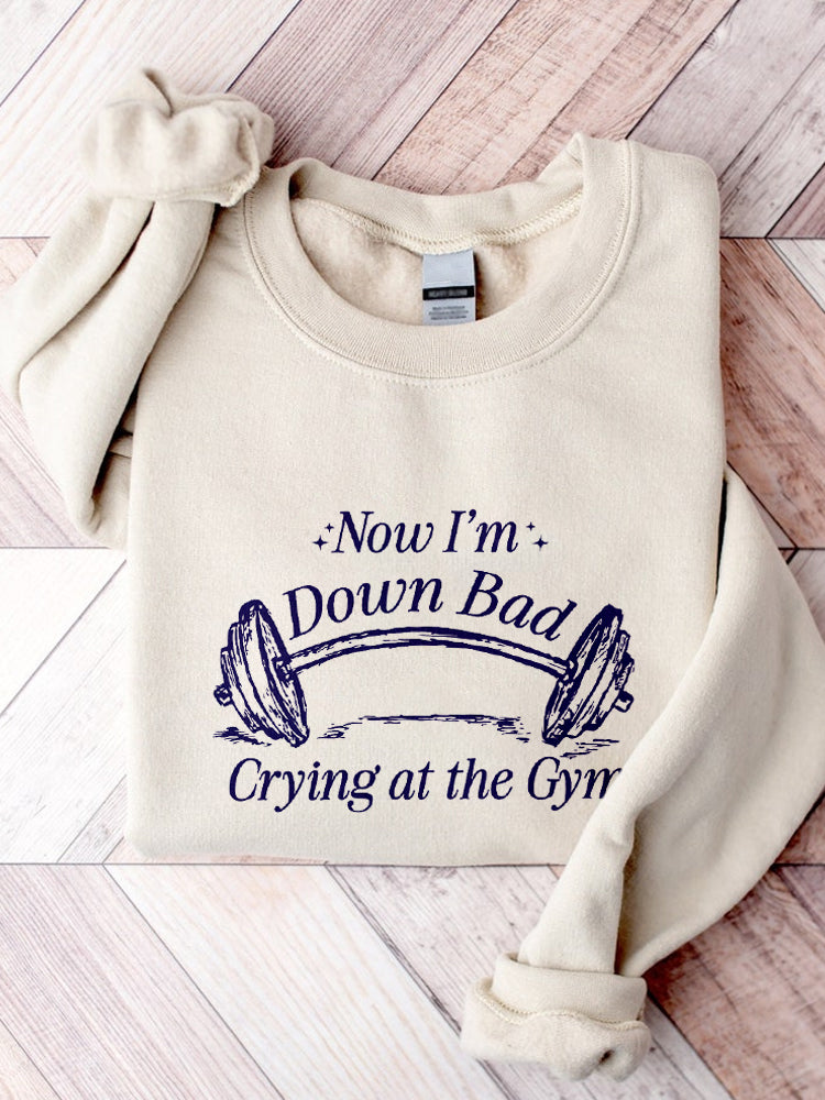 Crying at the Gym Inspired Crew Neck Comfy Sweatshirt