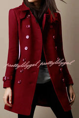 Casual Lapel Long Sleeve Button Coat