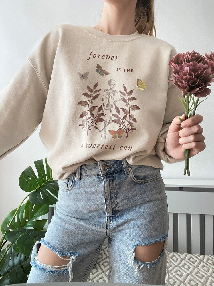 Forever is the Sweetest Con Crew Neck Comfy Sweatshirt