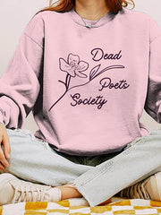 Dead Poets Society Print Cozy Crew Neck Sweatshirt