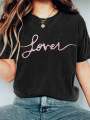 Pink Rhinestone Lover Music Album Cozy Sweatshirt