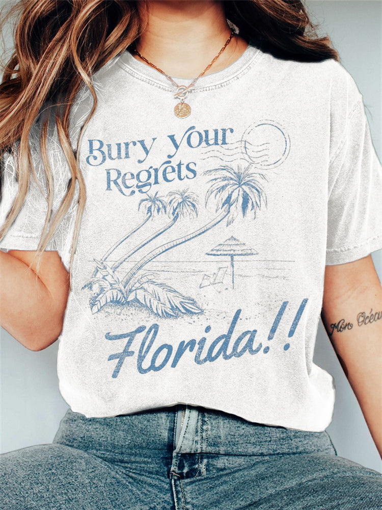 Bury Your Regrets Florida Vintage Washed T Shirt