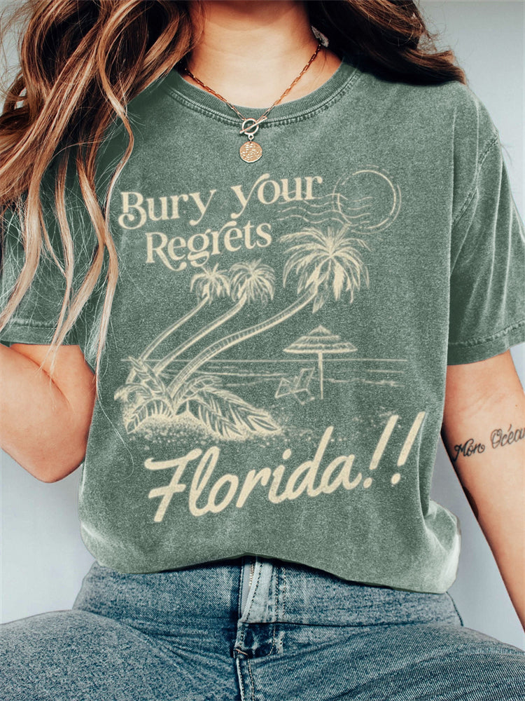 Bury Your Regrets Florida Vintage Washed T Shirt