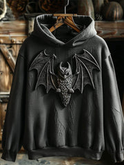 Dark Bat 3D Graphic Halloween Print Hooded Sweatshirt