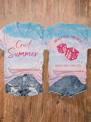 Devils Roll The Dice Angels Roll Their Eyes Summer T Shirt