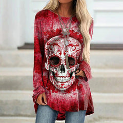 Splattered Skull Crew Neck Tunic