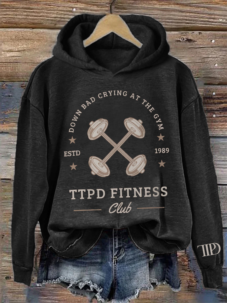 Crying at the Gym Fitness Club Washed Hoodie