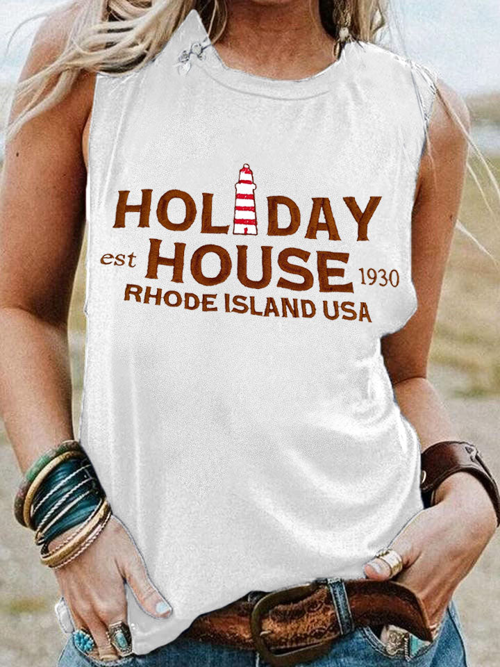 Holiday House Island USA Print Vest