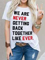 We Are Never Getting Back Together Eras Tour T Shirt