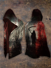 Men's Halloween Grim Reaper Bloody Hooded Coat