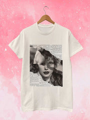 Music Album Vintage Clara Bow Print Cozy Short-Sleeve T-Shirt