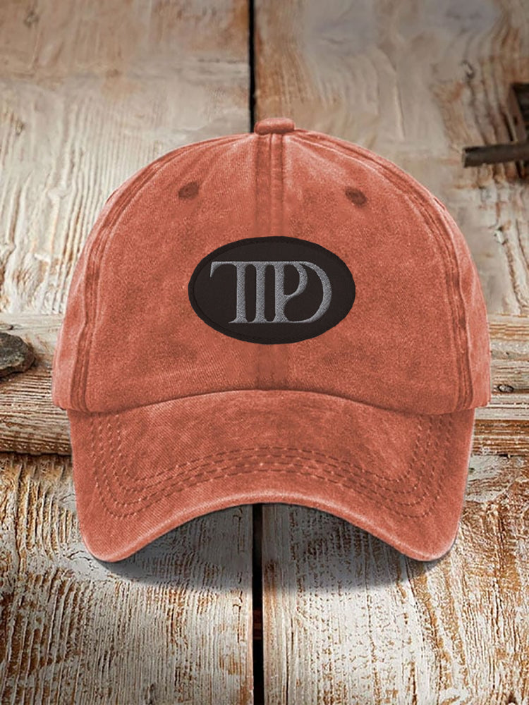 Music Album Inspired Logo Print Washed Hat