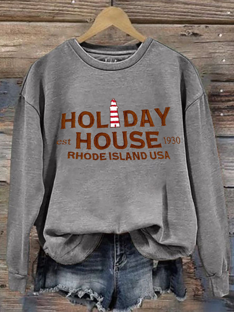 Holiday House Island USA Print Sweatshirt