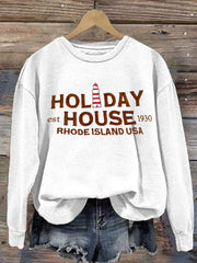 Holiday House Island USA Print Sweatshirt