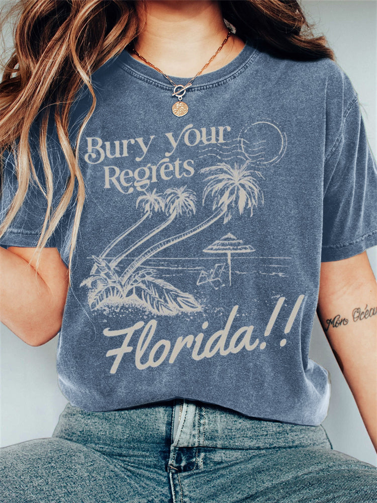 Bury Your Regrets Florida Vintage Washed T Shirt