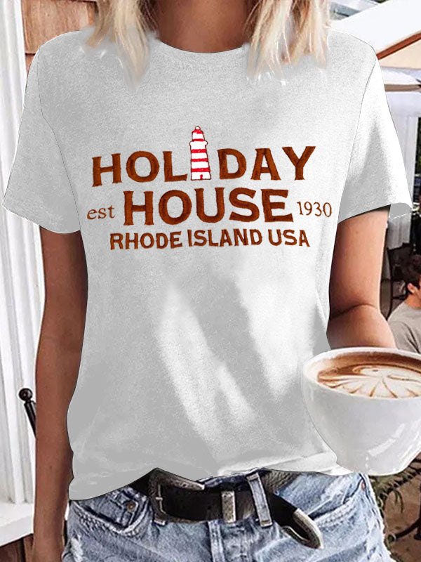 Holiday House Island USA Print T-shirt