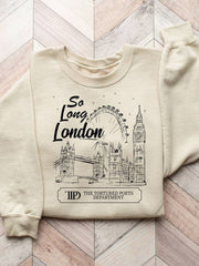 New Music Album London Print Casual Sweatshirt