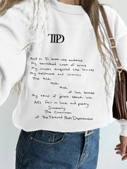 The Tortured Poets Department Pattern Cozy Sweatshirt