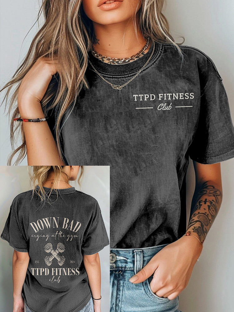 Crying at the Gym Fitness Club Washed Cozy T Shirt