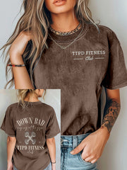 Crying at the Gym Fitness Club Washed Cozy T Shirt