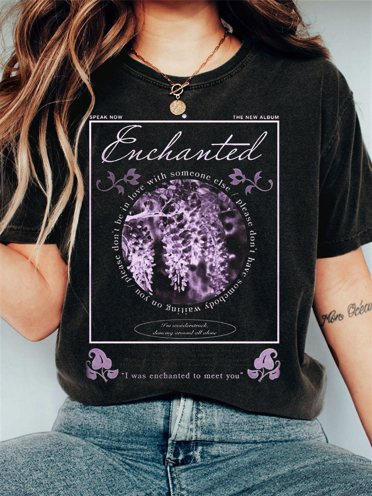 TS Enchanted Graphic Vintage Washed T Shirt