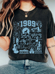 TS 1989 Songs Inspired Graphic Vintage Washed T Shirt