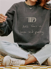 The Tortured Poets Department All's Fair in Love & Poetry Washed Sweatshirt