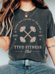 Crying at the Gym Fitness Club Vintage Washed T Shirt