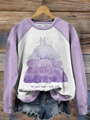 Long Live Inspired Purple Dress Pattern Vintage Sweatshirt