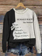 Female Rage the Musical Europe Tour Contrast Color Sweatshirt