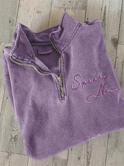 Speak Now Embroidered Zip Up Sweatshirt