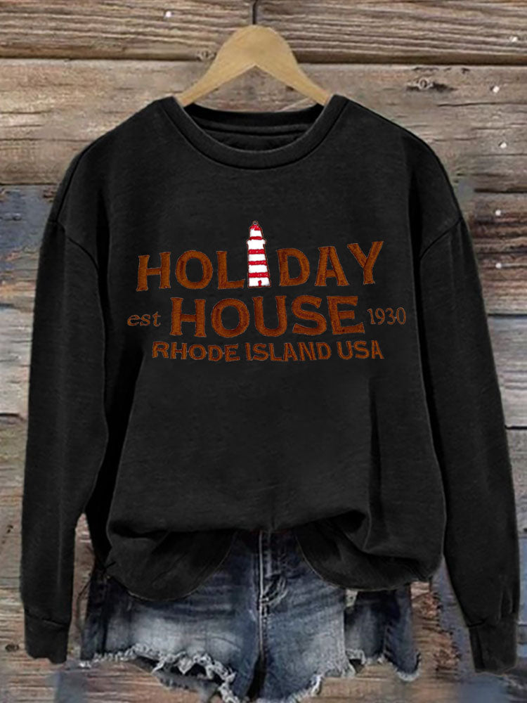 Holiday House Island USA Print Sweatshirt