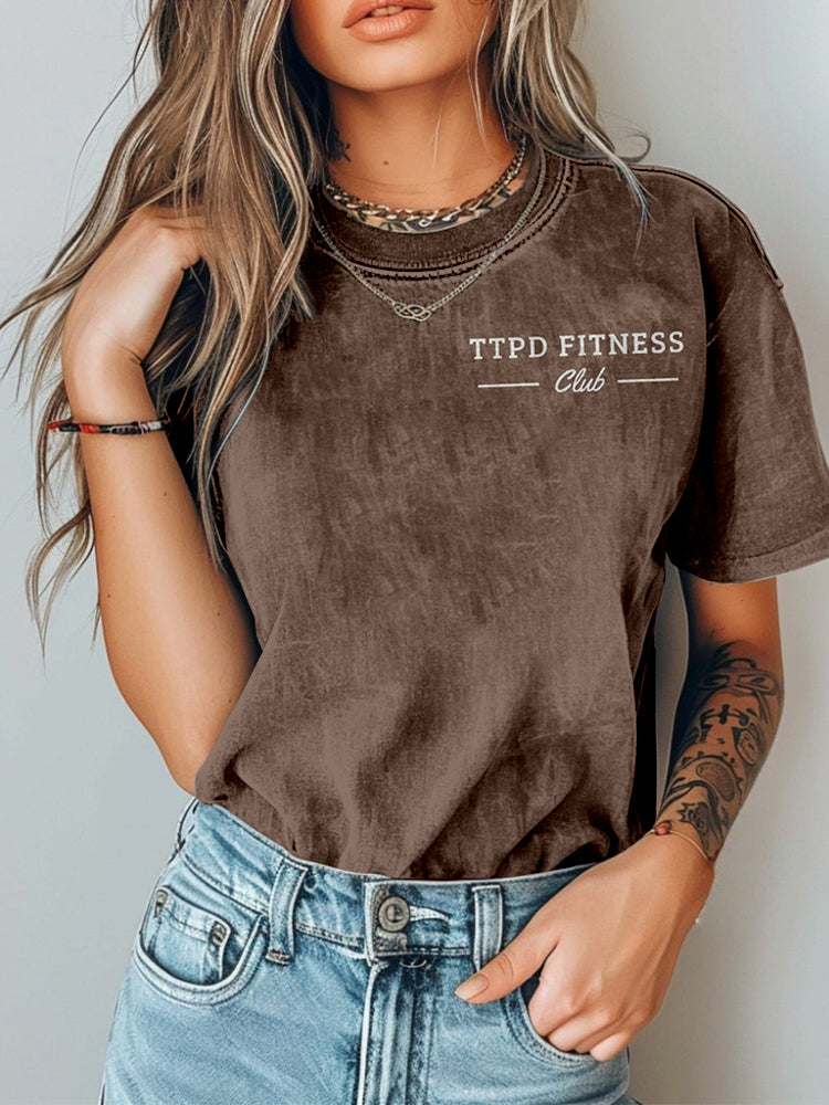 Crying at the Gym Fitness Club Washed Cozy T Shirt