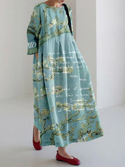 New Album Lyrics Inspired Almond Blossom Maxi Dress