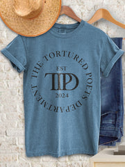 The Tortured Poets Department Embroidery Pattern Casual T-Shirt