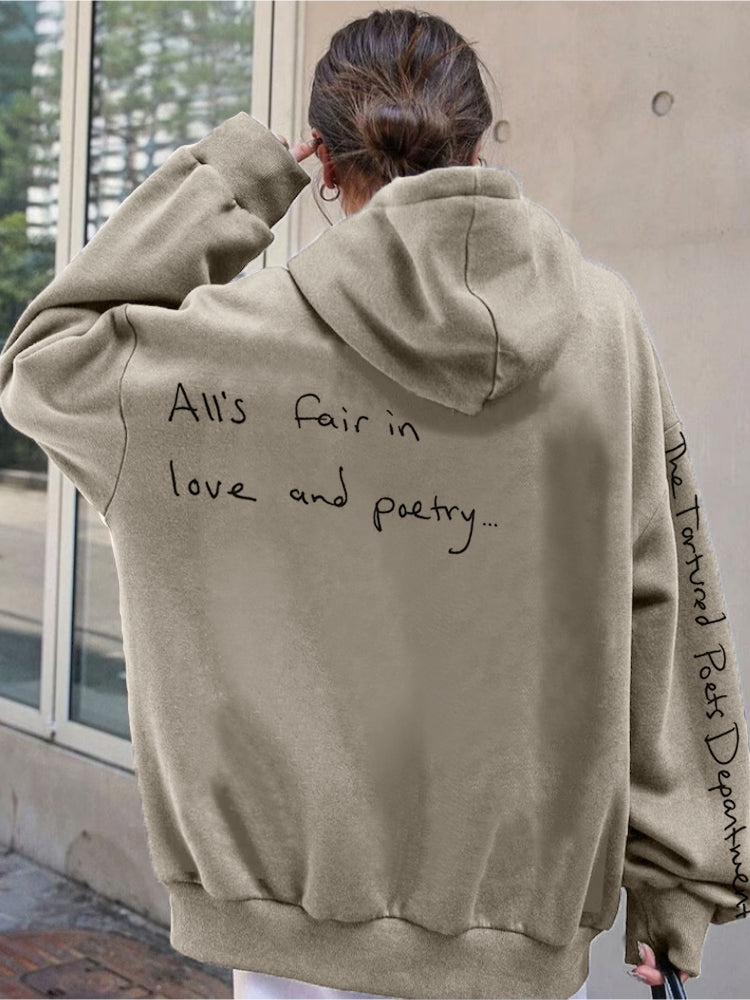 All's Fair in Love & Poetry The Tortured Poets Department Hoodie