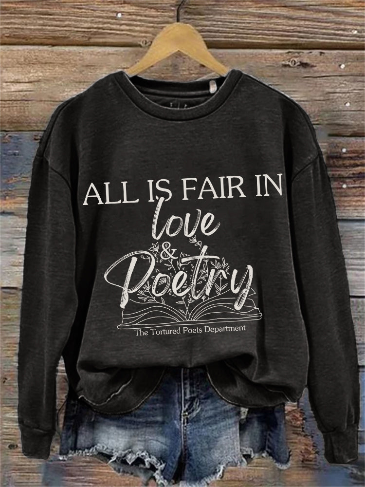 All's Fair in Love & Poetry The Tortured Poets Department Sweatshirt