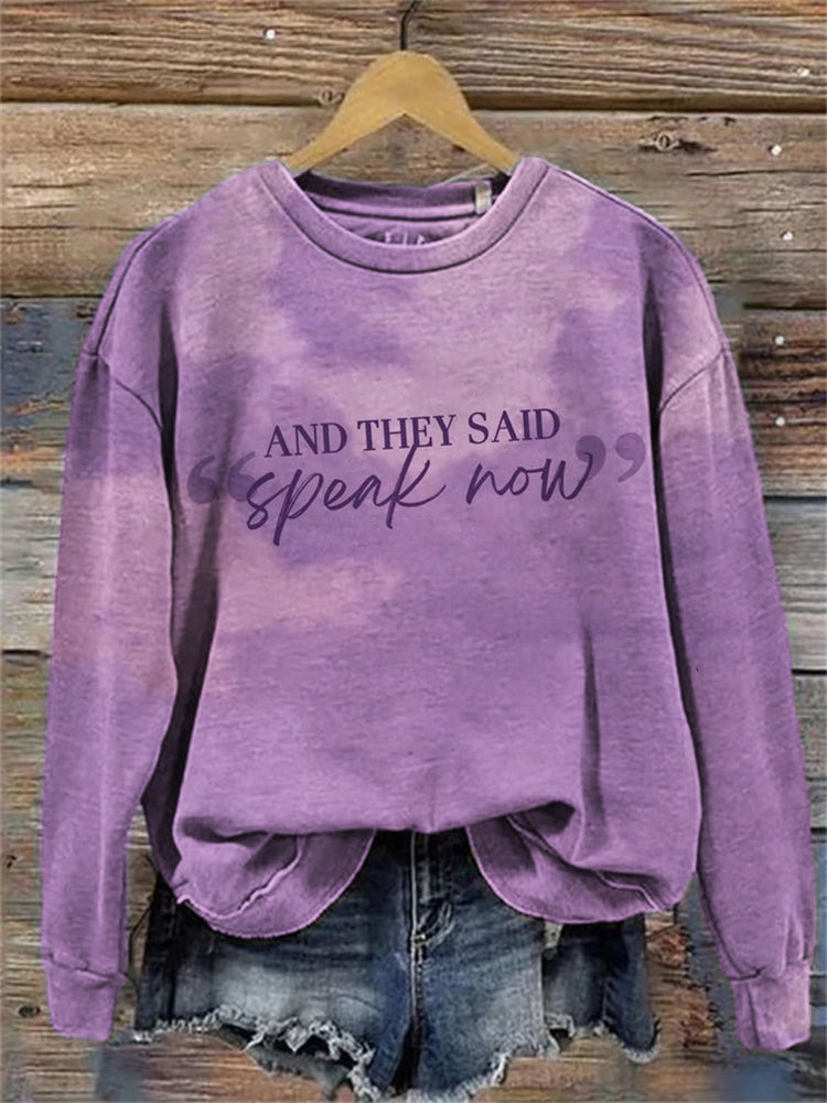 Speak Now Lavender Sky Tie Dye Sweatshirt