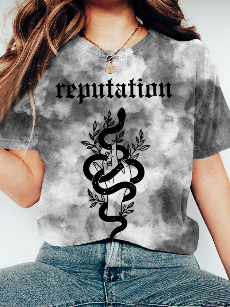 Reputation Snake Inspired Graphic Vintage T Shirt