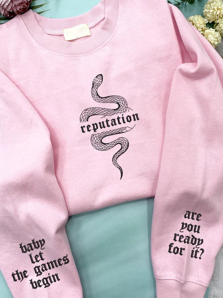 Album Inspiration Reputation Snake Print Sweatshirt