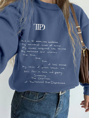 The Tortured Poets Department Pattern Cozy Sweatshirt