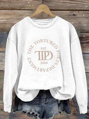 Music Album Inspired Letter Print Long Sleeve Sweatshirt