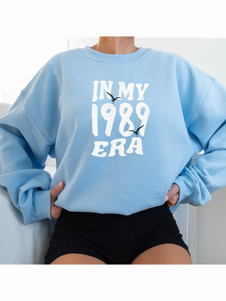 In My 1989 Era Print Casual Sweatshirt