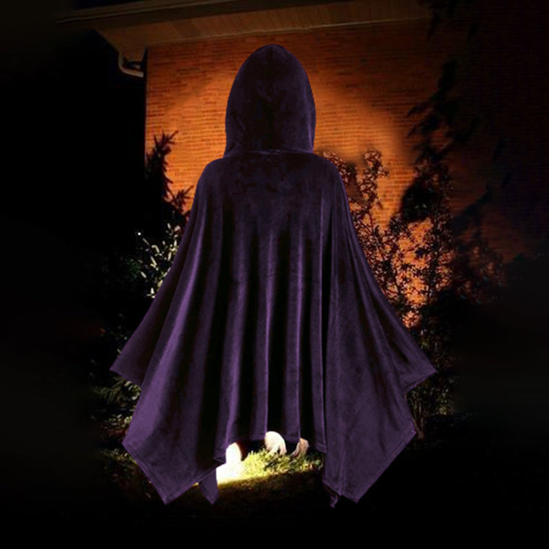 Hooded Velvet Halloween Cape Coat